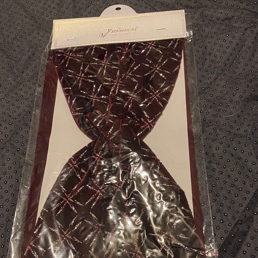 Princess Burgundy Patterned Scarf hairstyle headband